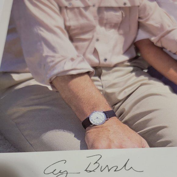 president George Bush and Barbara Bush facsimile autograph 8x11 - Picture 2 of 4